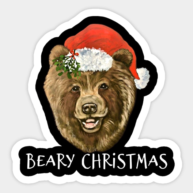 Beary Christmas, CottageCore Christmas Sticker by ArtisticEnvironments